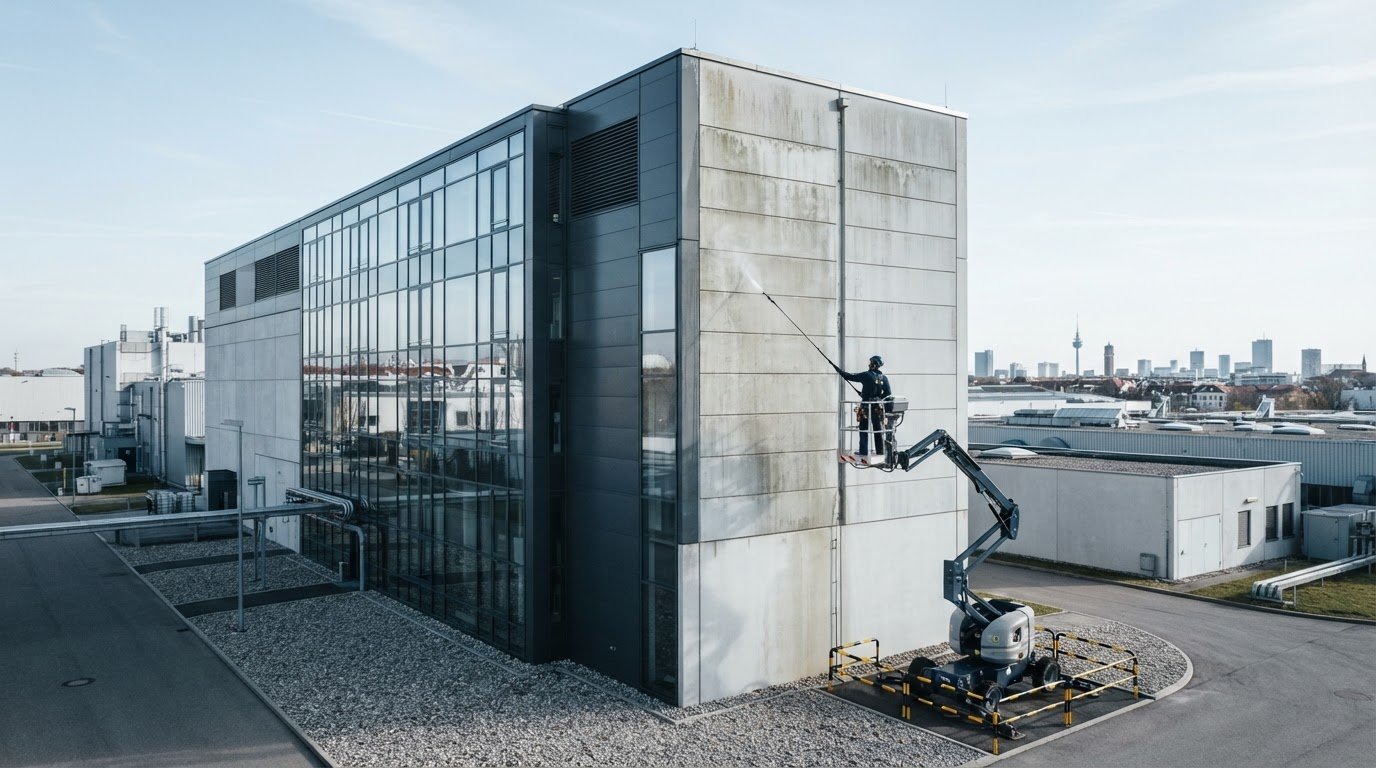 Fassadenreinigung für Industriegebäude in München: So treffen Sie die richtige Entscheidung